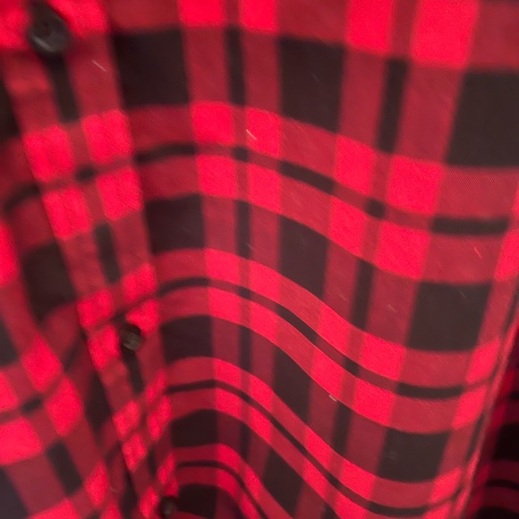 Chaps Red and Black Plaid Blouse Size 3X - Picture 2 of 5